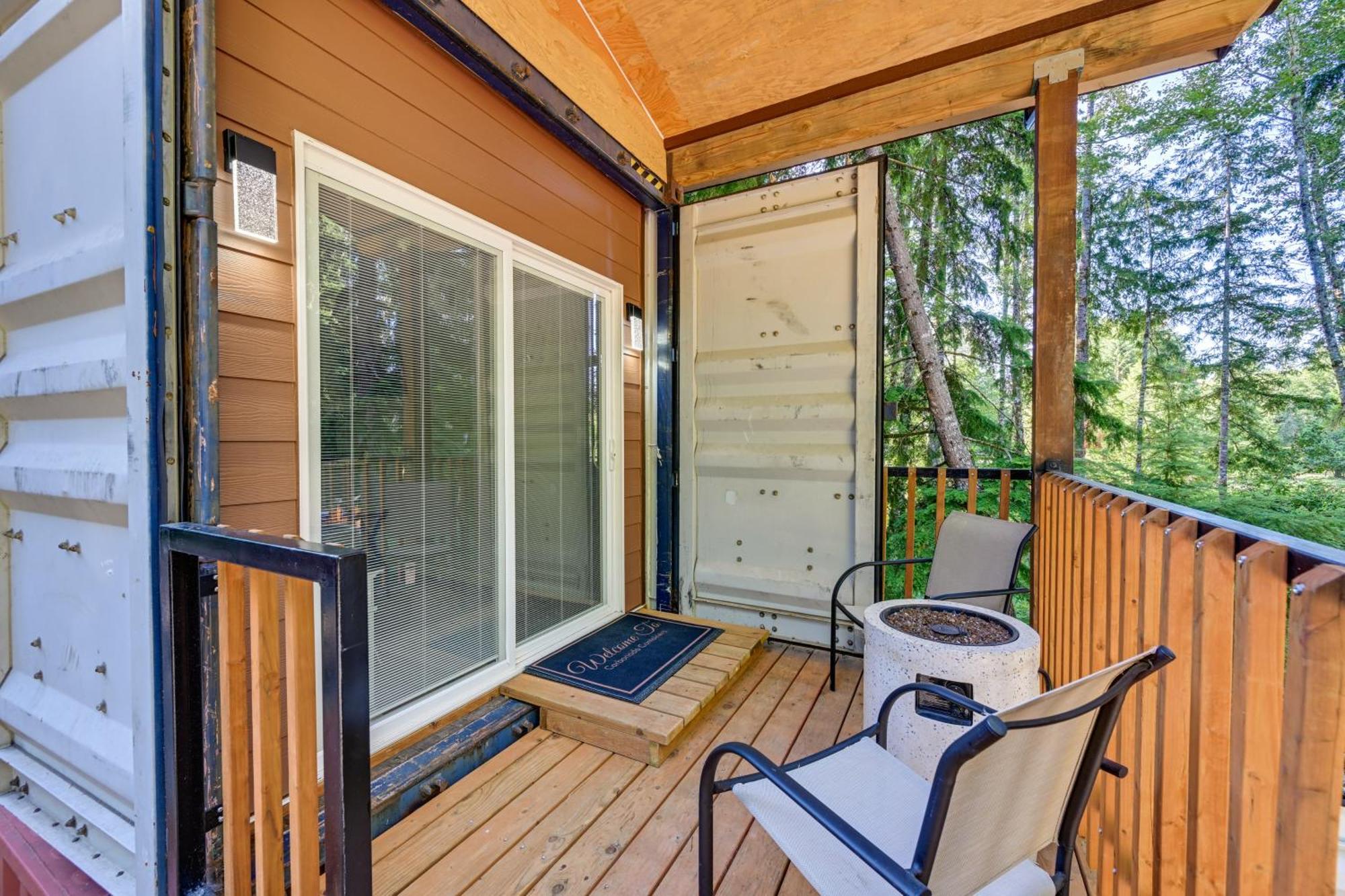 Unique Container Studio With Deck And Fire Pit! Buckley Exterior photo